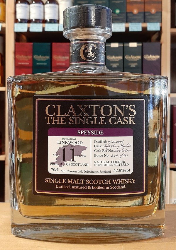 Linkwood 11y, 2008, Single Malt Scotch Whisky  (Claxton's - The Single Cask)