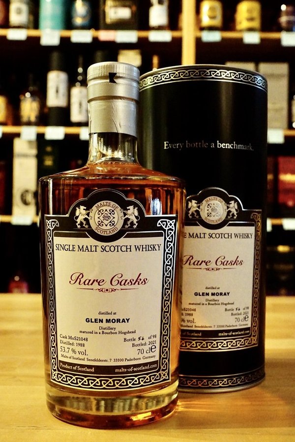 Glen Moray 1988-2021 32y Rare Cask, Single Malt Scotch Whisky (Malts of Scotland)
